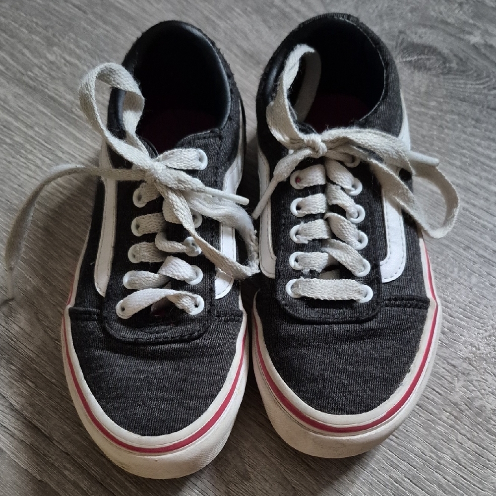 Vans Black and White Old Skool Sneakers with Signature Stripe
